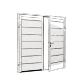 Side hinged garage doors