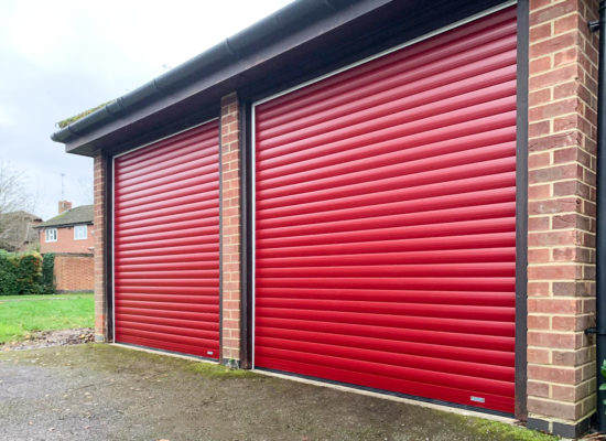 SWS SeceuroGlide LT Roller Garage Doors in Red