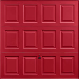 Georgian garage door ruby red